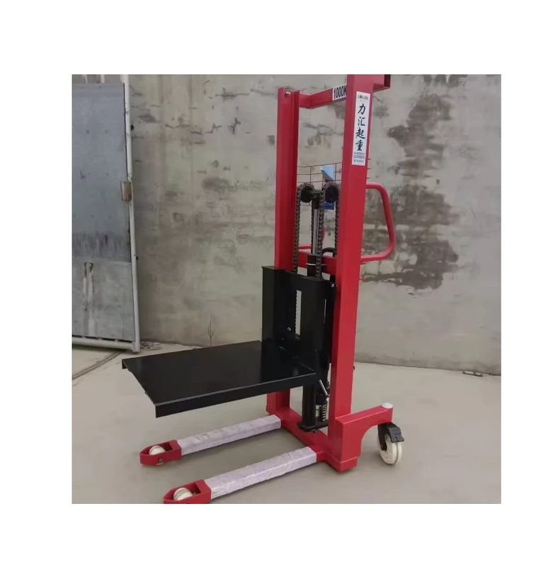Walkie Hydraulic Manual 2ton 3ton Stacker Wide Manual Hydraulic Forklift Hand Pallet Stacker Custom
