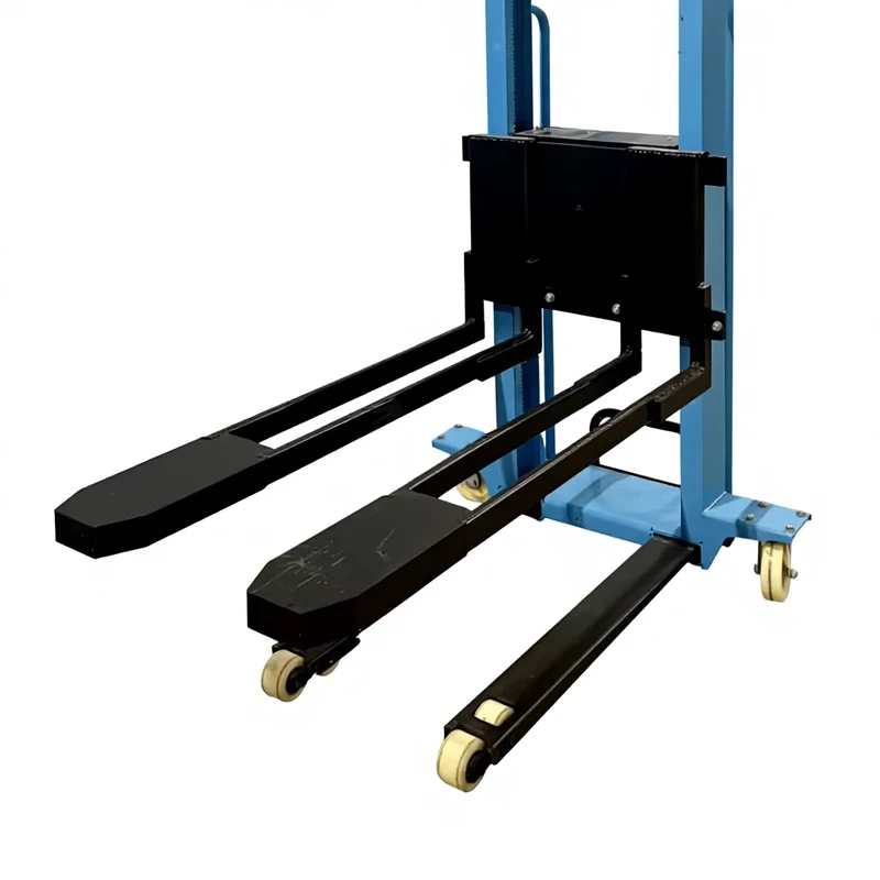 Warehouse 1.3n 1.6m 1-Ton Electric Forklift Stacker Self Loading Portable Lead Acid Battery Hydraulic Side Shifter