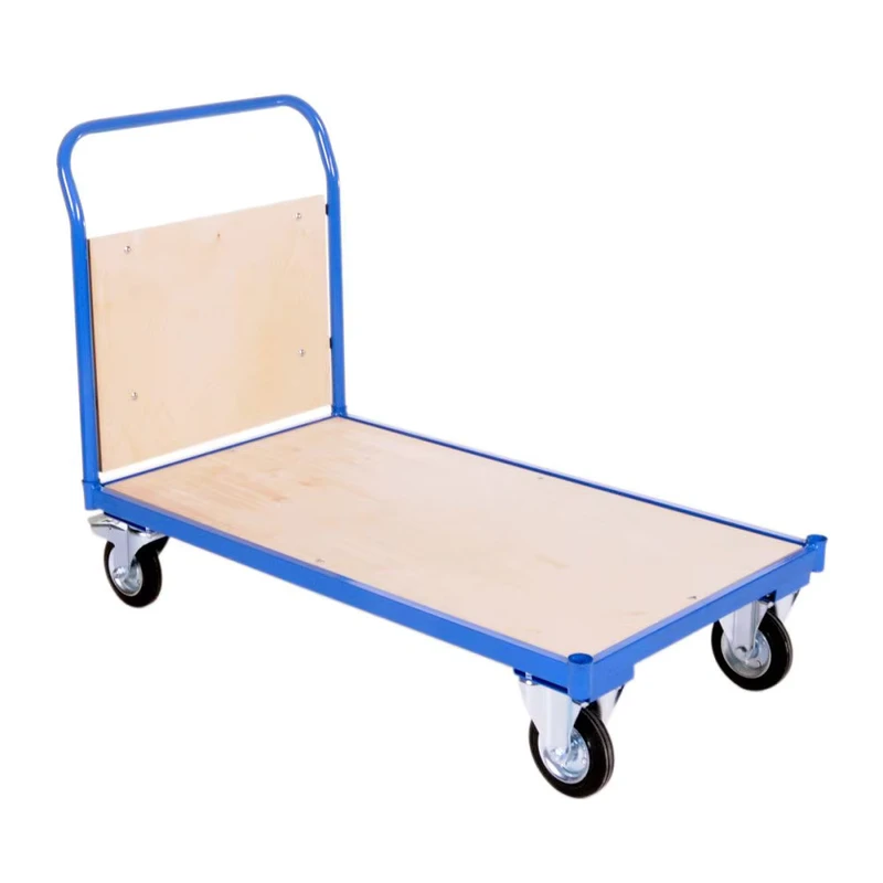Warehouse 4 Wheel Plywood Platform Dolly Heavy Duty Manual Hand Truck Trolley