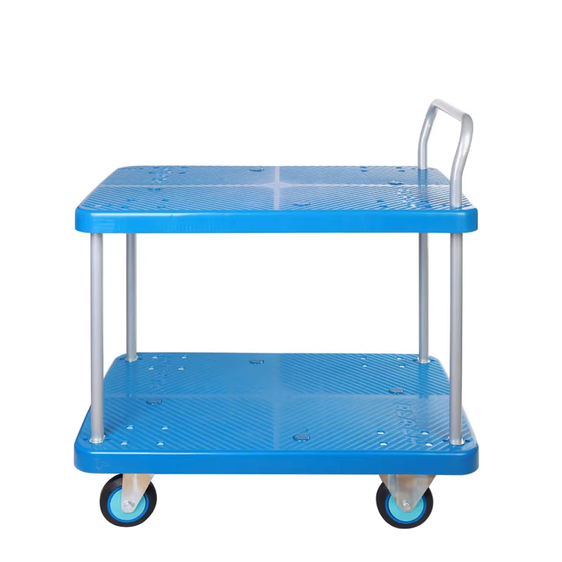 Warehouse Double Deck Platform Hand Truck Cart Trolley PLA300Y-T2