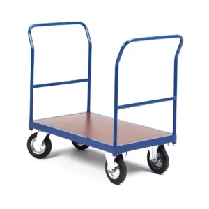 Warehouse Double Handles Carbon Steel Heavy Duty Transport Hand Cart and Trolleys