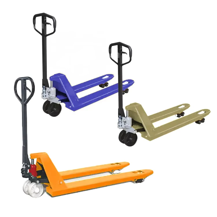 Warehouse Equipment 3ton 550mm Pp Wheel Container Lifting Pallet Jack Forklift Manual Hydraulic Forklift Truck