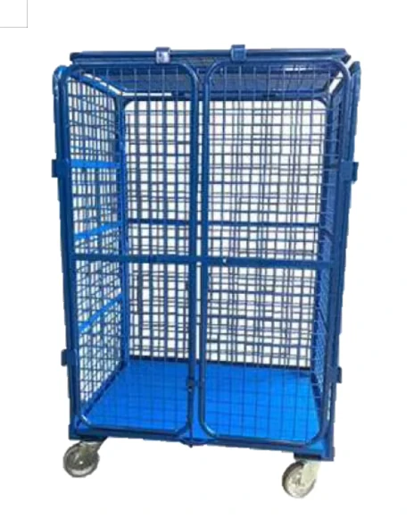 Warehouse Folding Roll Cage Logistics Trolley