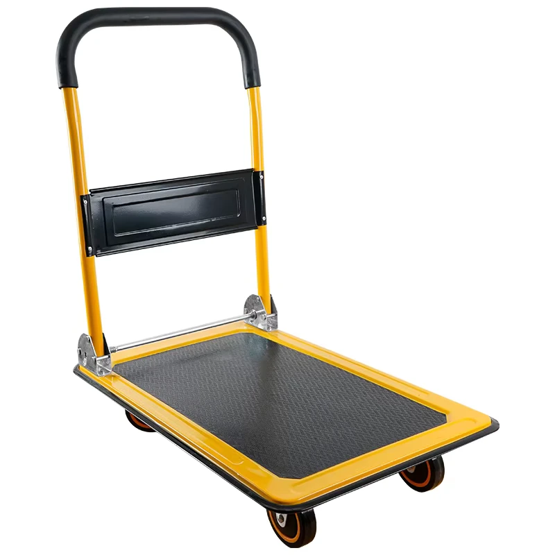 Warehouse Hand Trolley Industrial Folding Platform Trolley Transport Cart for Warehouse Hotel and Transport Cargo OEM Customized