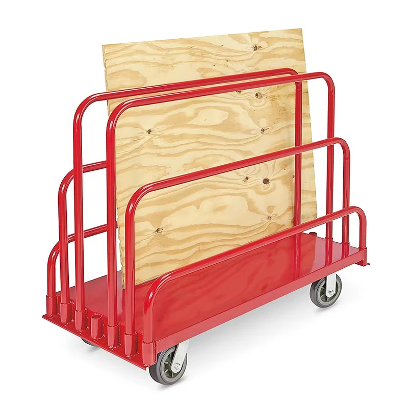 Warehouse Heavy Duty Carbon Steel Frame Solid Four Wheel Foldable Industrial Platform Trolley OEM Handcart for Tools