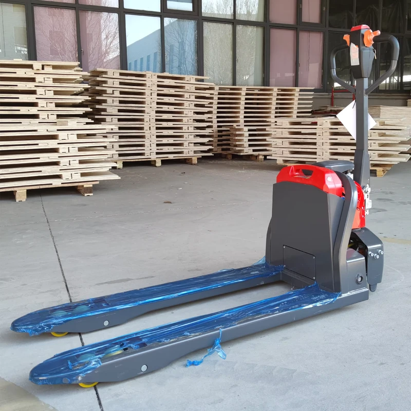 Warehouse Small Hand Pallet Stacker Forklift Truck Push Portable 1 Ton 1ton Self Loading Portable Electric Trolley With Walking