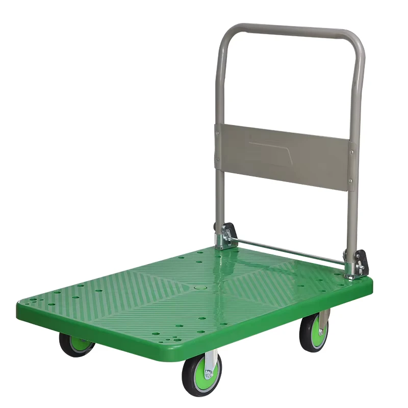 Warehouse Transport Trolley Industrial Heavy Duty Wagon Flat Carts Plastic Storage Shopping Carts Shopping Car for Groceries