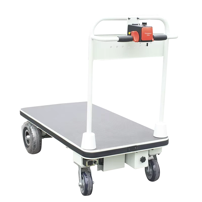 Warehouse Turnover Goods Electric Trolley Hand push Mute Flatbed Truck Electric Dumper Electric Trolley Carrying