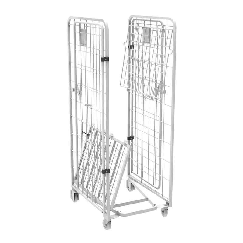 Warehouse Use Wire Mesh Roll Cage Trolley Roll Container