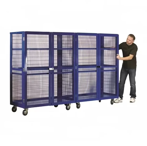 Warehouse Wire Mesh Container Roll Cage Trolley