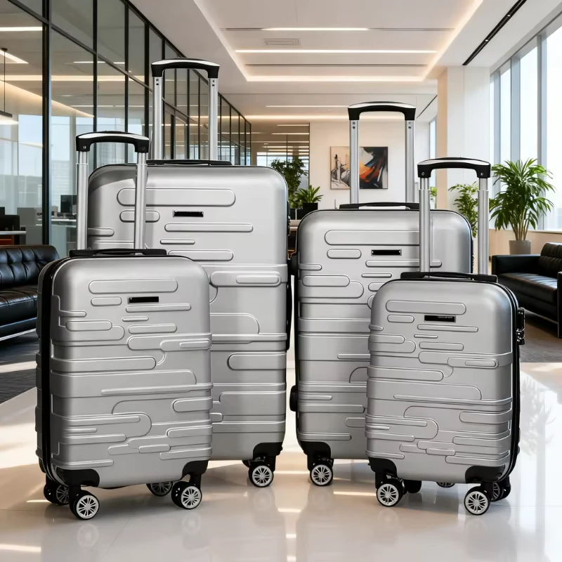 Waterproof Classic Large ABS Suitcase 4 Wheels 4Pcs Lightweight Luxury Luggage Set Carry on Travel Trolley Bags