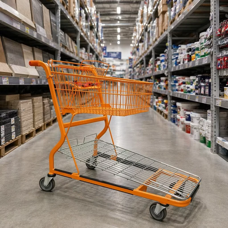 Waterproof Outdoor Shopping Cart Unfolding Design Large Capacity Trolley for Supermarkets High Loading Weight