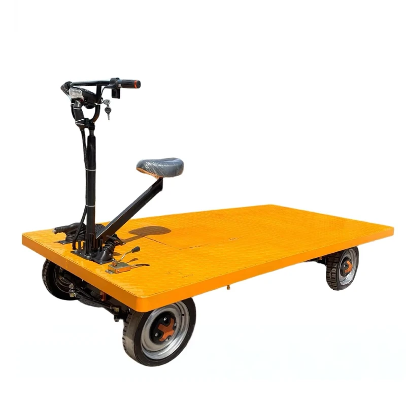 Wheel Heavy Electric Trolley for Hospital and Industrial Outdoor Logistics Cargo Mover Truck Hand Cart