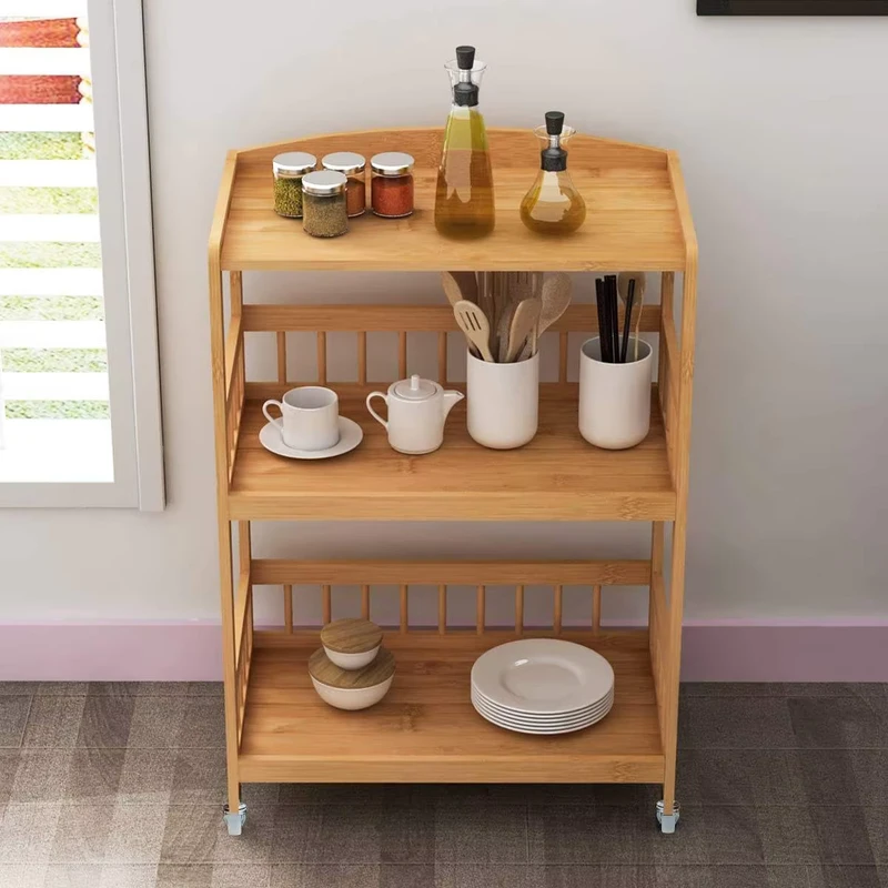 Wheeled Trolley Toilet Storage Rack Living Room Floor Mobile Snack Storage Rack Multi layer Household Storage Rack