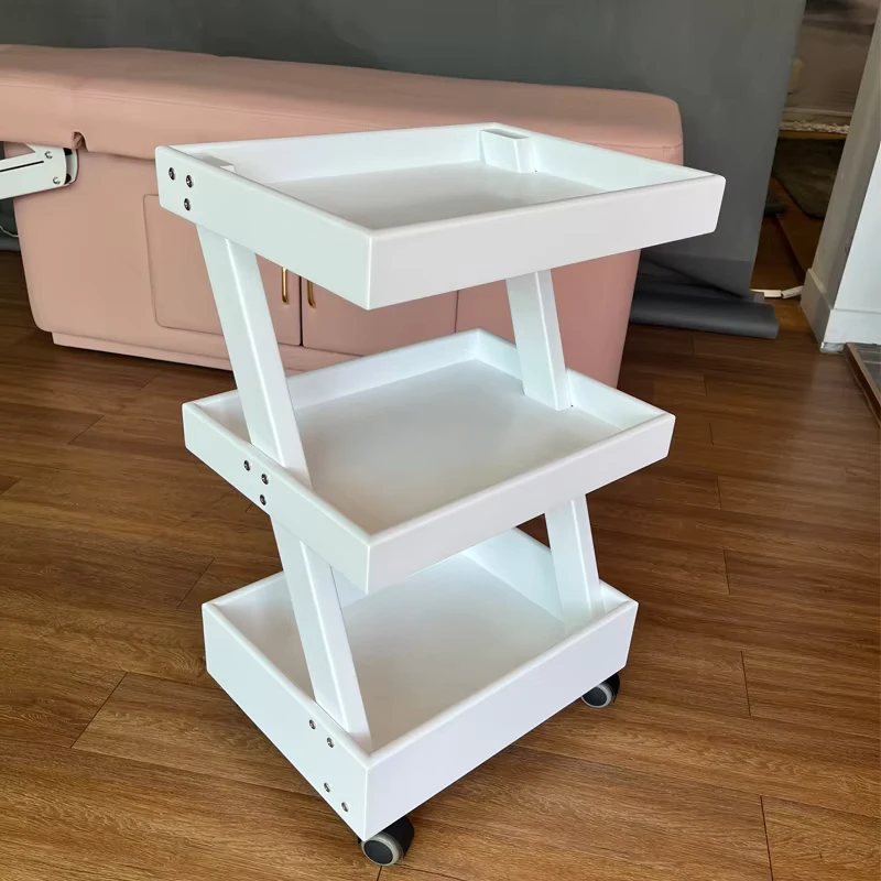 White Wooden Salon Trolley Beauty Salon Trolley Salon Trolley Cart