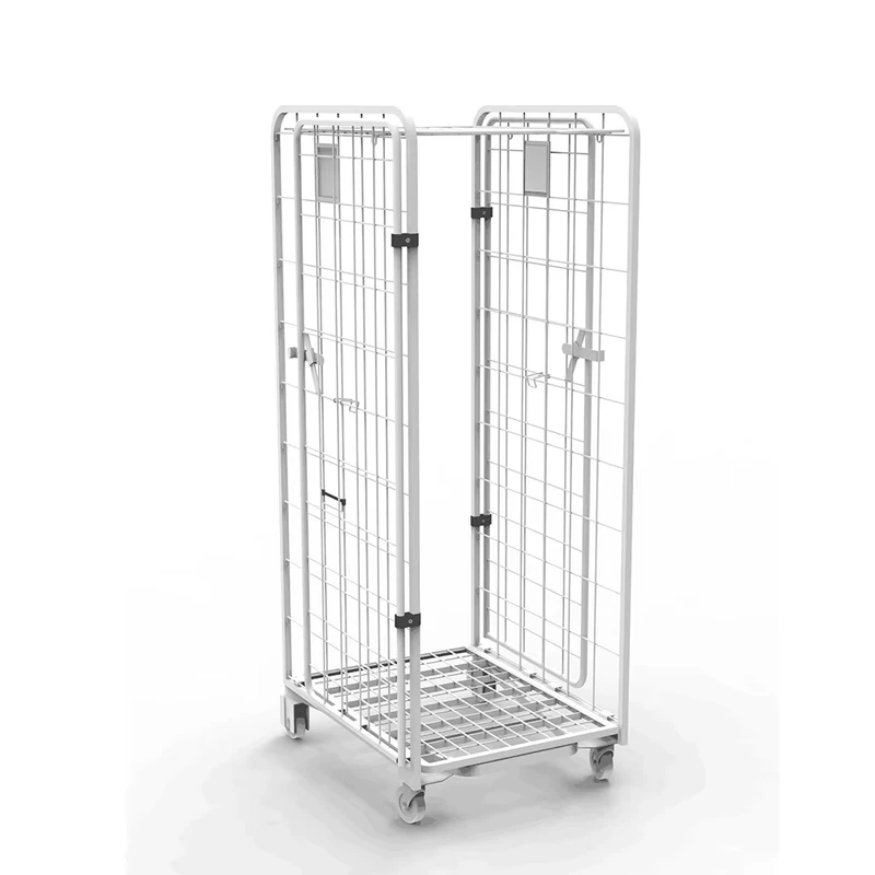 Wire Mesh Roll Cage Trolley Roll Container for Warehouse Use