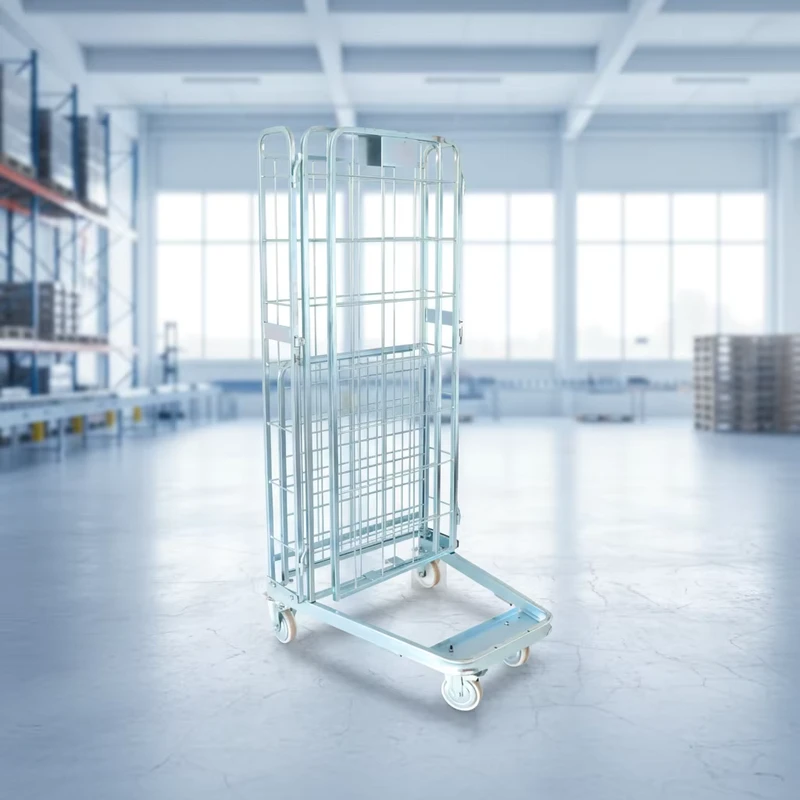 Wire Mesh Rolling Customized Cage Trolley with Shelves for Versatile Storage in Distribution Centers