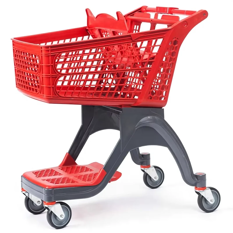 YB P 100L Unfolding Steel Basket Waterproof Hand Shopping Trolley with Zinc Plated Surface for Convenience