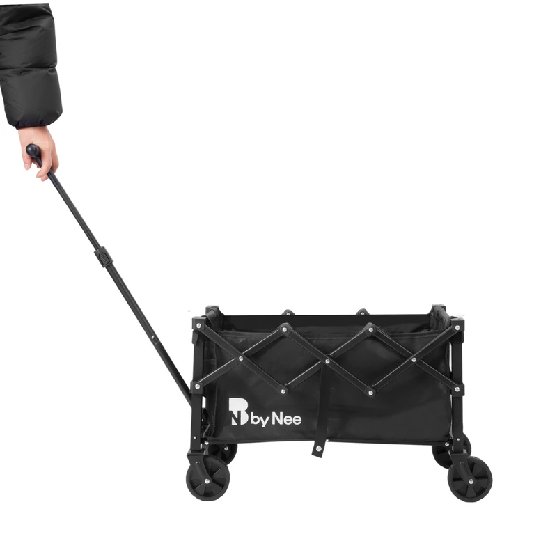 YDC 2502 Portable Lightweight Metal Frame Industrial Shopping Storage Foldable 4 Wheel Outdoor Utility Wagon Trolley