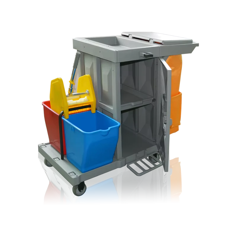 YJ 04 Series Cleaning Cart Hotel Rooms Property Cart Linen Bag Cleaning Tools Multi Functional Hand Pushed Utility Cart