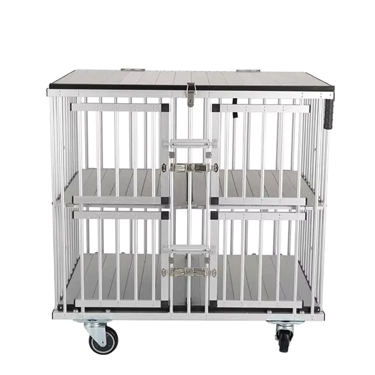 YSKB 511 Ysenmed Dog Show Trolley Aluminum Cage Veterinary Cages Stainless Steel Pet Trolley Mobile Dog Cage Trolley