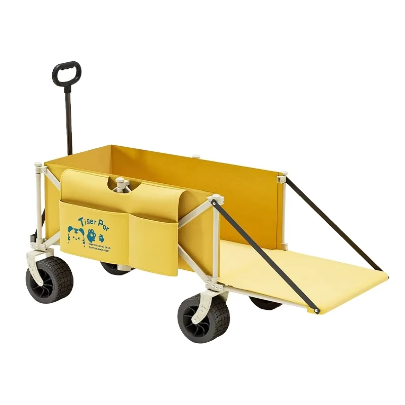 YX F1 22 Folding Camping Cart Portable Stall Cart for Travel Camping Large Capacity Camper Van Compatible