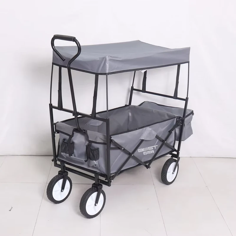 Yard Buggy 300lbs Four Wheel Heavy Duty Durable Utility Cart Garden Wagon Collapsible Folding Cart OEM