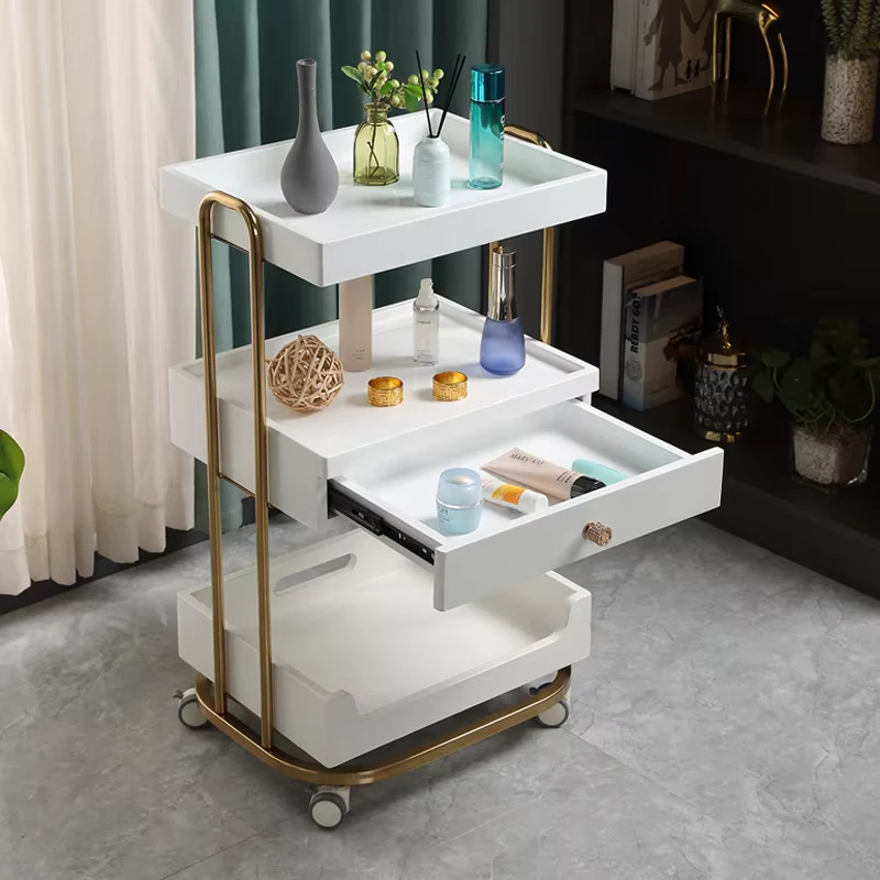 Yicheng Beauty 3 Layer Beauty Trolley Salon Cart with Drawer Salon Trolley Cart with Price