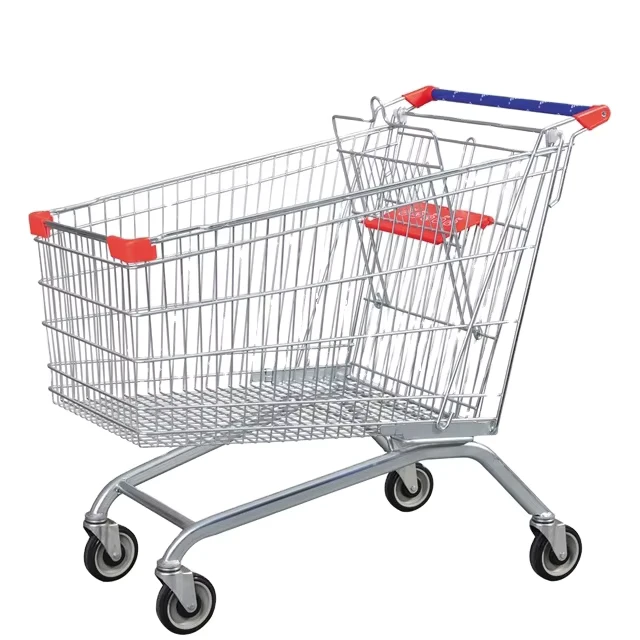 Zinc Plated New Design Shopping Trolley Carts Shopping Trolley for Super Market