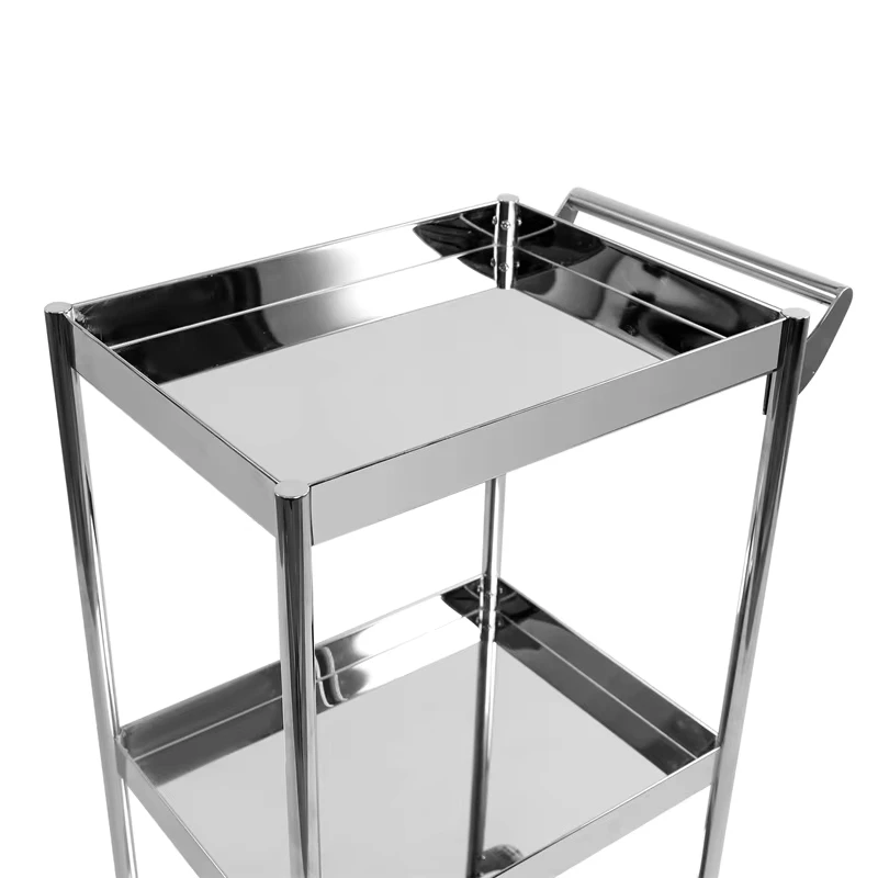 yet Professional Stainless Steel Salon Trolley with Wheels Mobile Beauty Spa Cart for Shampoo Hair Extension and Barber Use